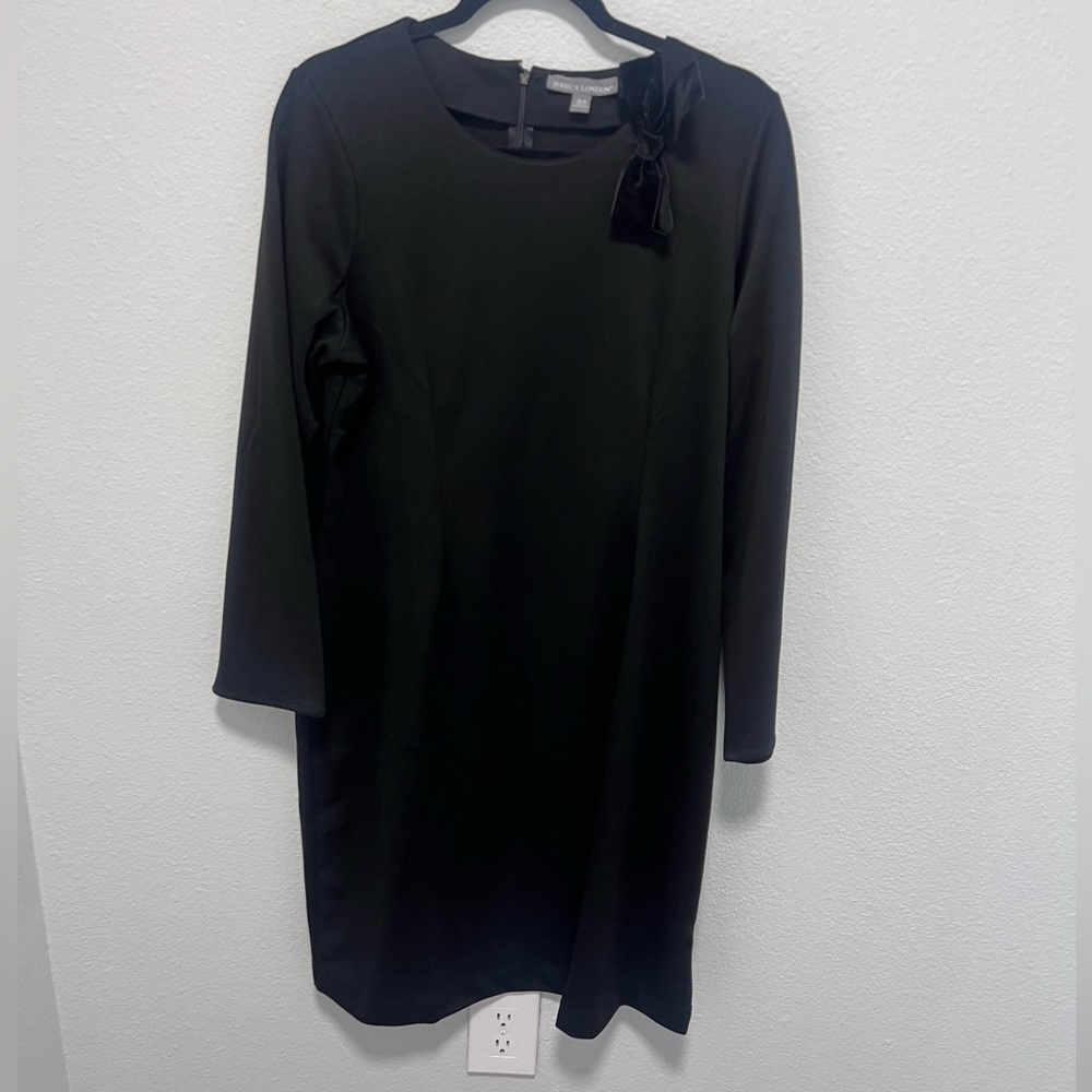 Jessica London Black Plus Size Long Sleeve Dress Size 14W